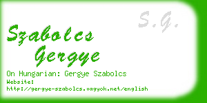 szabolcs gergye business card